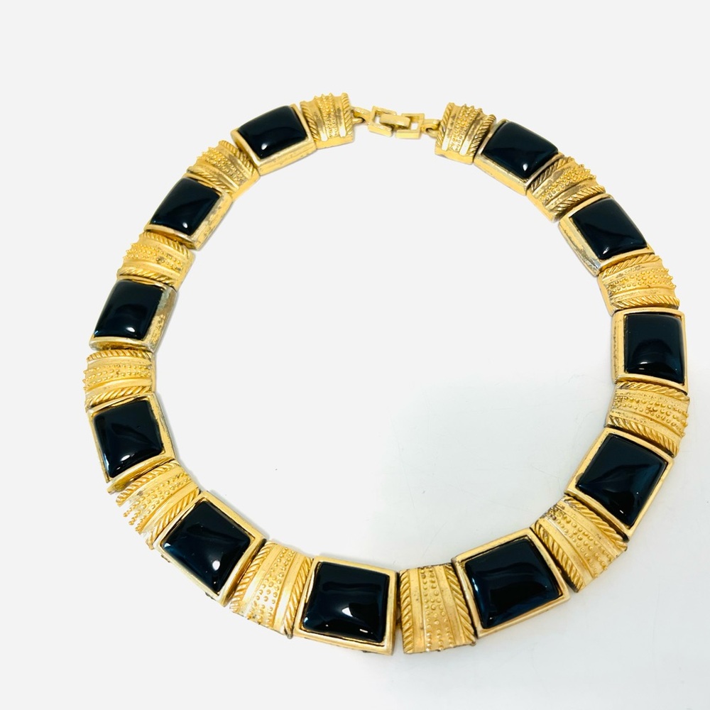 Vintage Napier Black & Gold Necklace
